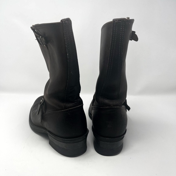 Frye Boots Moto Harness Chunky Dark Brown Size 9 - Picture 4 of 8